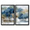 «Blue Gray Watercolor Maple Tree Forest In Canada - Maple Wall Art, Blue Nature», reproduction sur toile