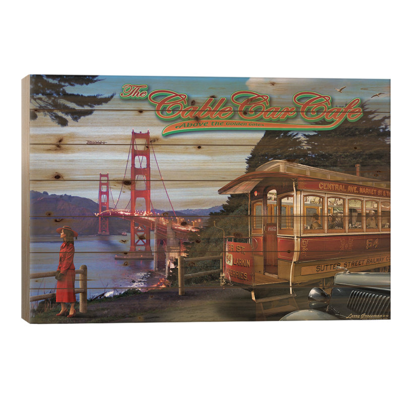 Téléphérique café, H 18 po x l 26 po x P 1,5 po