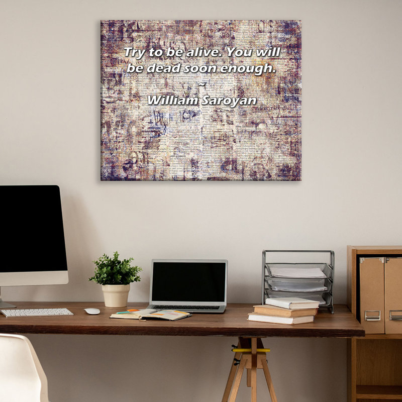Latitude Run® Gallery Wrapped Canvas By Paul MacCready: "The only dumb question is the question you d, 17" H x 24" W