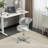 Pu Modern Accent Swivel Chair Office Chair Adjustable Height No-Rolling Base For Home Office & Living Space-33747463