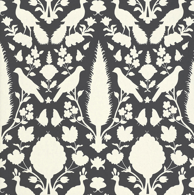 Chenonceau Wallpaper, Charcoal