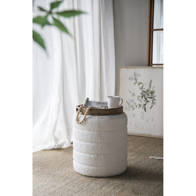 S/5 French Country Home Decor Collection (Includes An Artificial Plant, Vase, Trays, Stool And Side Table)