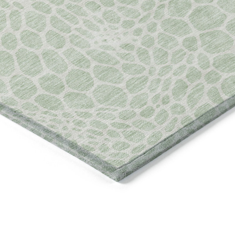 Tapis rond 8 po Mint Green