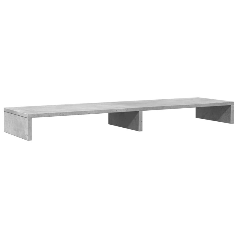 Bata Manufactured Wood Monitor Stand, 10cm H x 100cm W x 27cm D, Concrete Grey