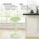 Green Set Of 2 Dining Chair,modern Swivel Round Bar Stools,backless