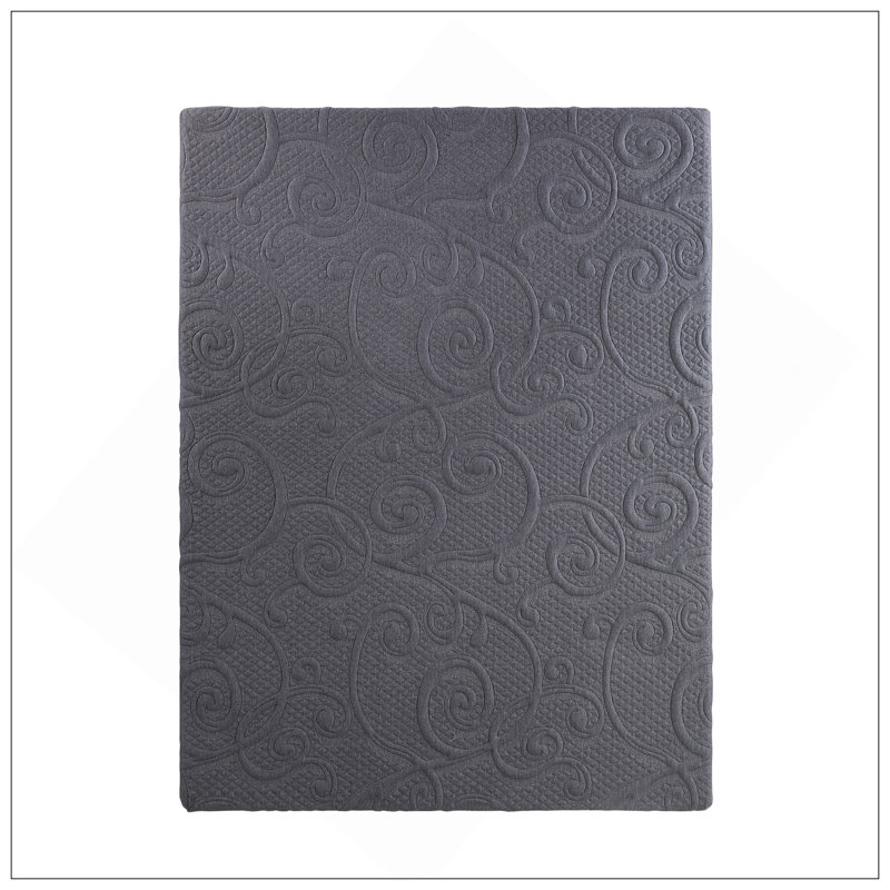Matelas hybride en mousse viscoélastique imprégnée de gel de 14 pouces, gris foncé, matelas dans une boîte, confort ferme moyen