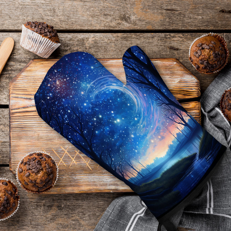 Celestial Dance Oven Mitt Cotton Twill