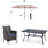 Leonard 6 - Person Patio Dining Set with Rectangular Table , Cushions Included