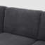 Canapé d'angle 92,5 po x 58 po en velours côtelé gris foncé avec coussins décoratifs, pattes en bois