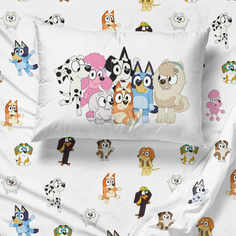 Bluey & Friends Twin Microfiber Toddler Bed Set
