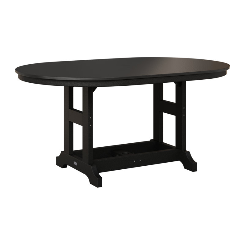 Table de bar Berlin Classic, Noir, H 35,5 po x l 64 po x P 44 po, Noir martelé