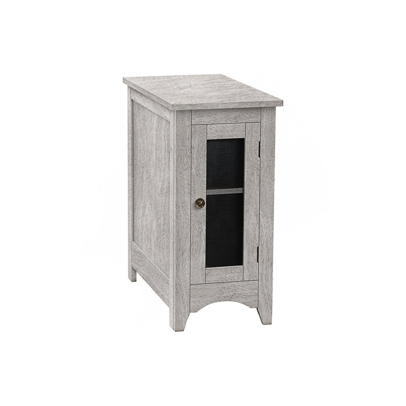 Table d'appoint étroite avec rangement, parfaite pour le salon et la chambre à coucher, peu encombrante et élégante.