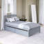 Lit plateforme avec tiroirs en bois-372778241