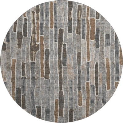 Premium Machine Washable Kumbhar AMF1301 Stripes Rug