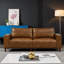 Courbes de style Mid-Century, cuir de polyuréthane respirant, pieds en bois massif, assemblage sans outils en 30 minutes, luxe adapté aux appartements-1244149021-1244149024-1244149025