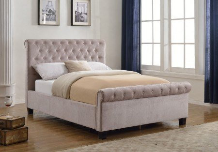 Eric Upholstered Ottoman Storage Bed, Mink, Kingsize (5')