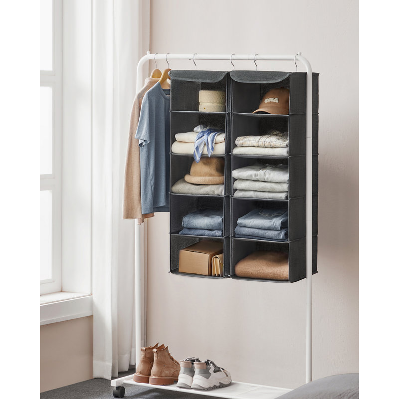 Fabric Hanging Organiser, Grey