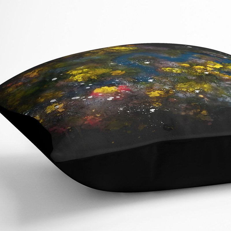 Square Cushion, Black, 55cm H x 55cm W x 20cm D