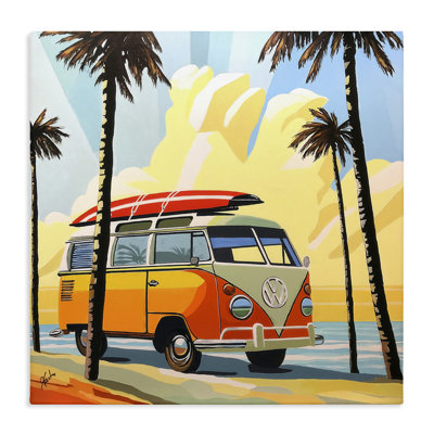 Road Trip Beach Van Canvas, design by John Jaster