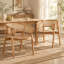 Ensemble de 2 chaises en rotin avec structure en bois d'hévéa et accoudoirs