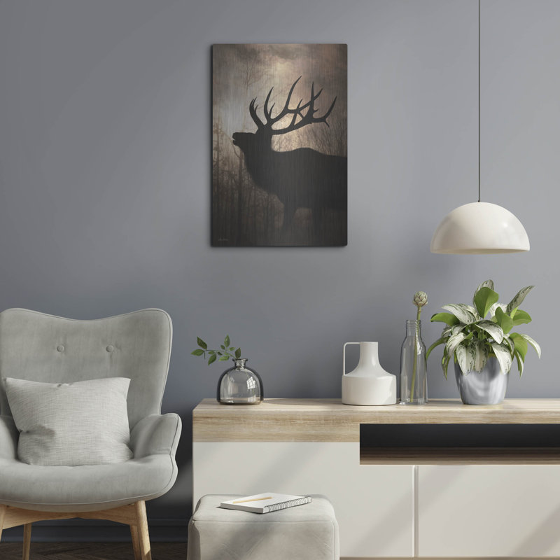 «Elk Sunrise 2» par Lori Deiter, art mural en métal, H 24 po x l 16 po