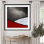 «Wavy red White toit» par Sayreville, impression sur bois encadrée-194482590