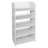 5-Tier Carved PVC Board Shoe Rack White Wood-Plastic Composite
