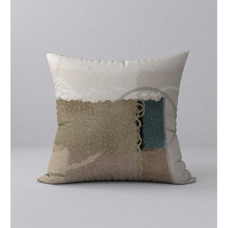 Abstract Reversible Throw Pillow, 24" x 24"