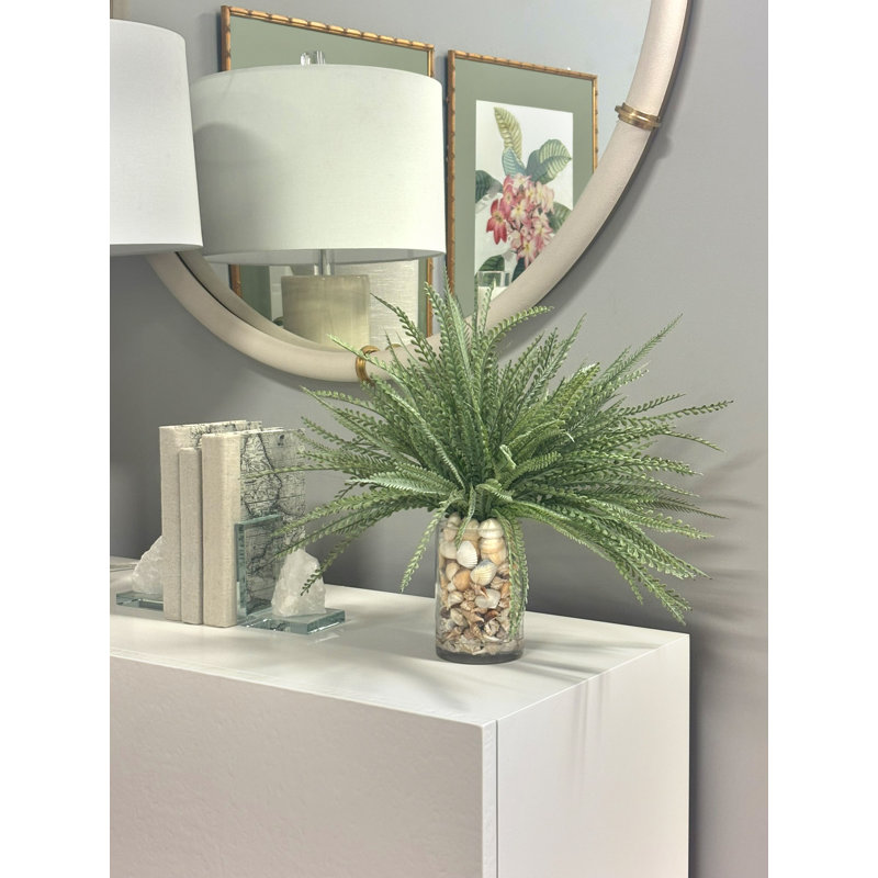 Feather Fern Arrangement with Shells