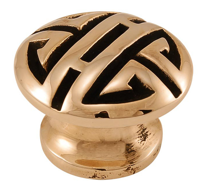 Camesana Mushroom Knob, Antique Gold, 1.25" H x 1.25" W x 0.875" D