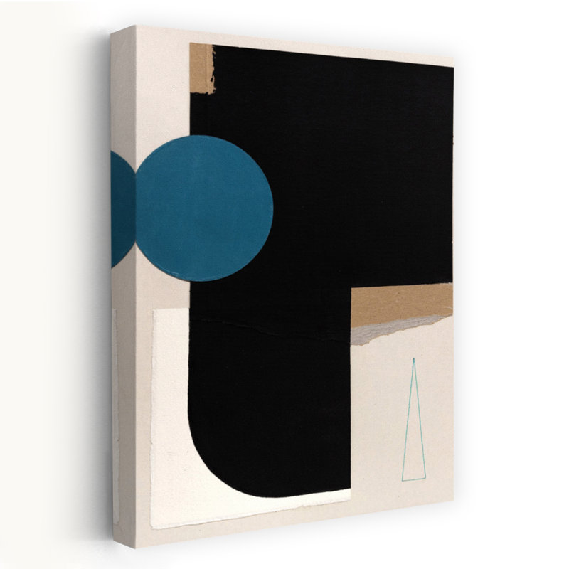 Art contemporain contemporain abstrait géométrique, H 18 po x l 12 po