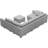 Ashbury Ivery 116.6'' U Shaped Couch Modular Polyester Blend Sectional Sofa with Cushions-2109943722