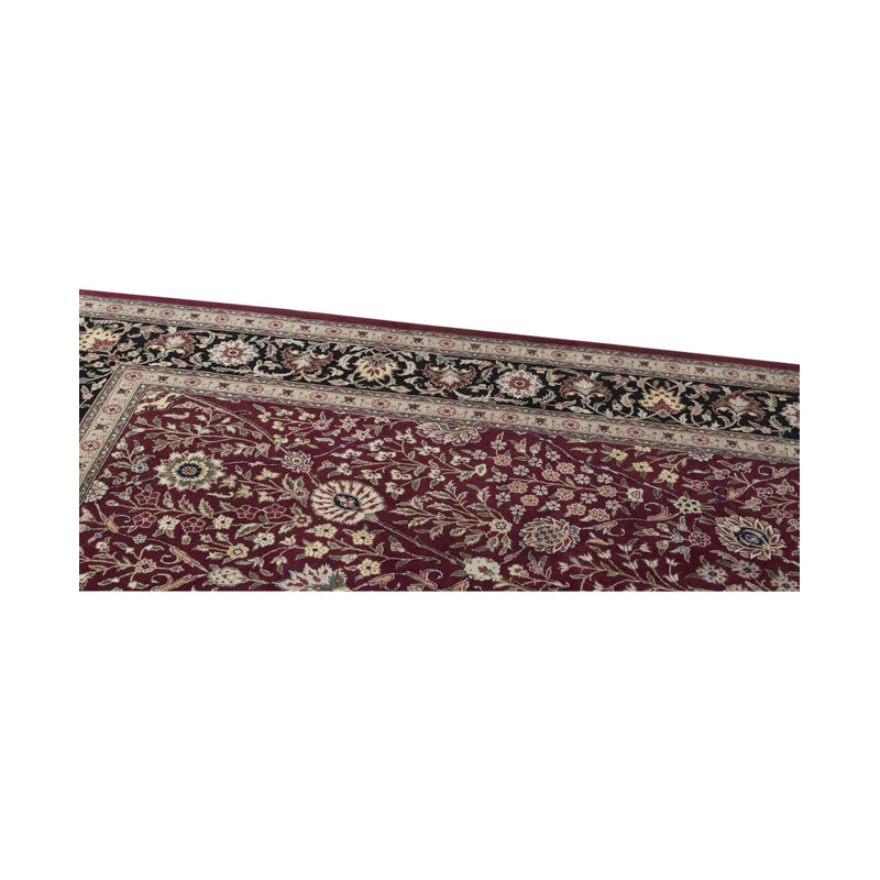 Tapis vin et bleu marine de haute qualité noué à la main