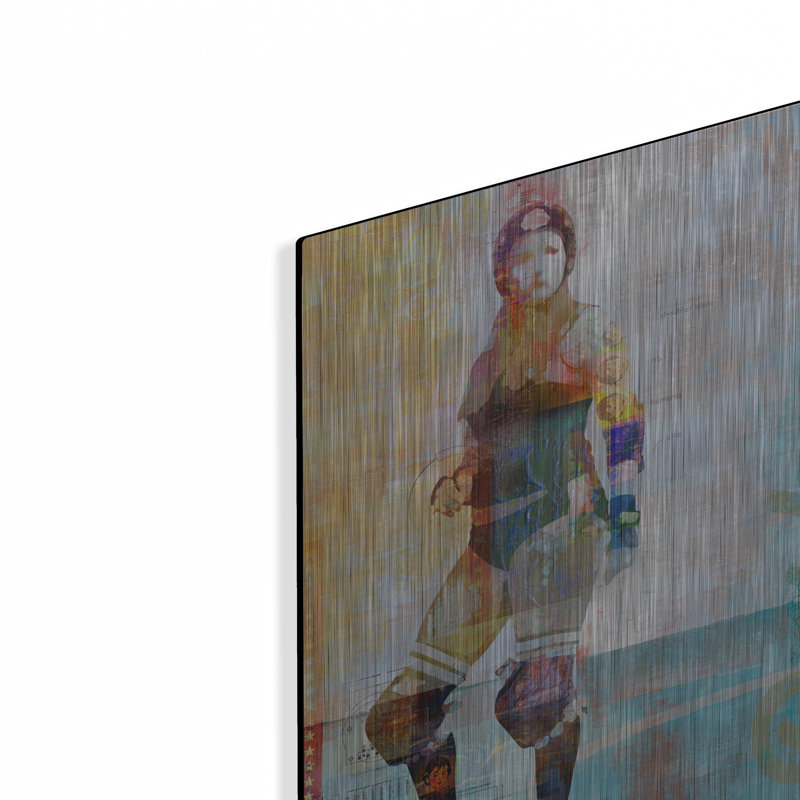 'Roller Derby' by Greg Simanson, Metal Wall Art, 16" H x 12" W