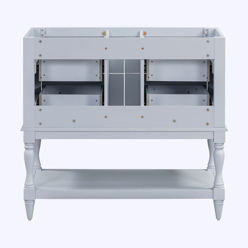 Meuble-lavabo de salle de bain sans lavabo, Bleu