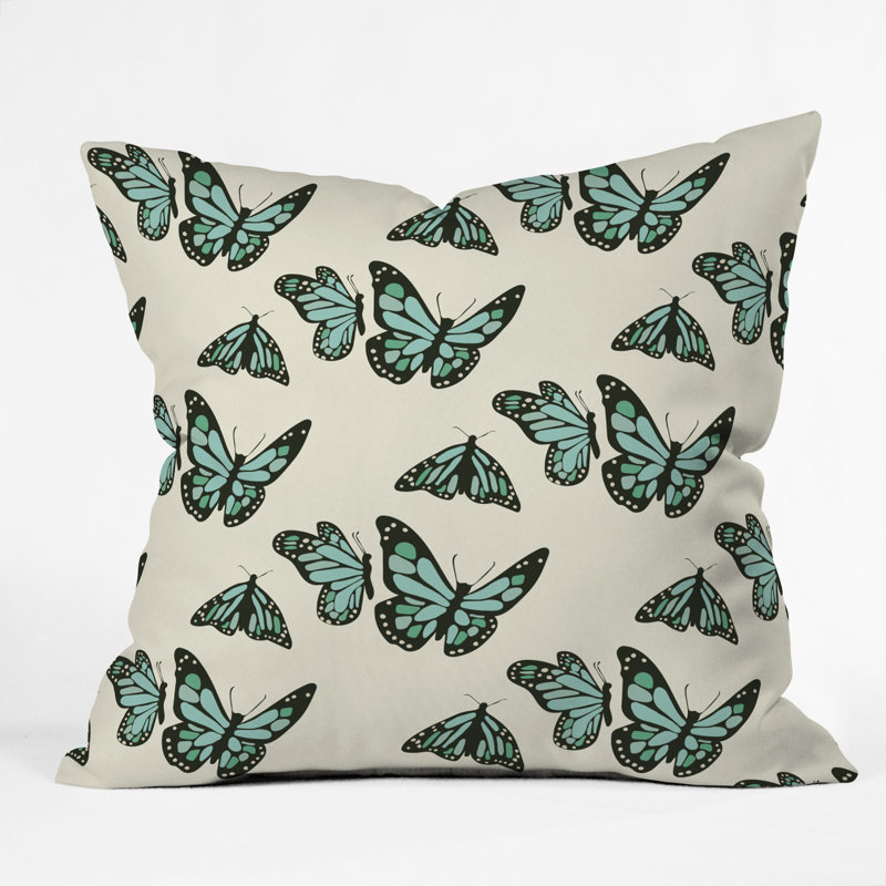 Coussin papillons monarch, 18 po x 18 po