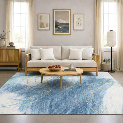 Premium Machine Washable Mayfield AMF2396 Abstract Rug