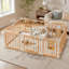 Parc pour bébé 10 panneaux pliable avec structure en bois de pin massif, panneaux d'activité et porte-133208976