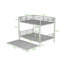Lit superposé double au-dessus de double avec lit gigogne simple-1162892187