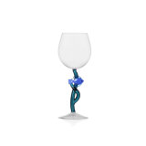 Marine Garden - Stemmed Glass Blue Fish 11.8 Oz