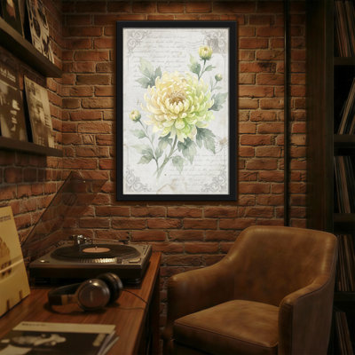 Plantes et fleurs, chorale florale, écriture rétro, œuvre d'art