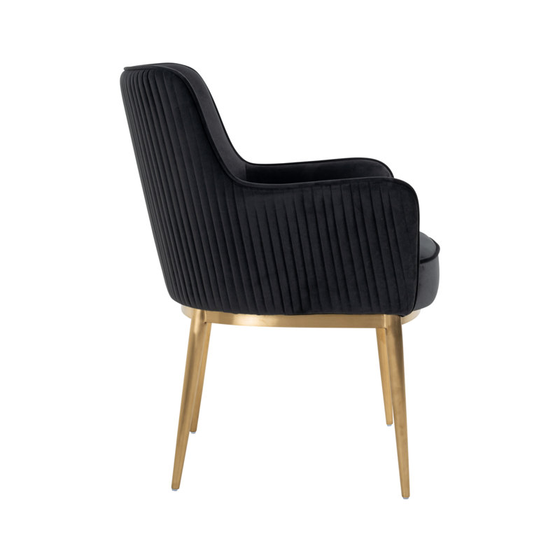 Breeze Upholstered Arm Chair, Dark Gray