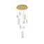 Luminaire suspendu cylindrique à 9 lumières DEL avec accents en cristal Alfee-44102663