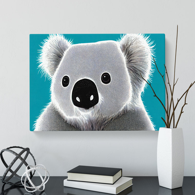 Cute Koala Bear - Wrapped Canvas, 40cm H x 60cm W x 3cm D