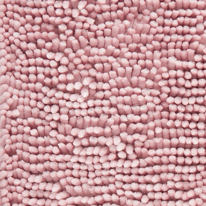 TOWN & COUNTRY BASICS Spa Step Noodle Solid Bathroom Washable Toilet Lid, Pink