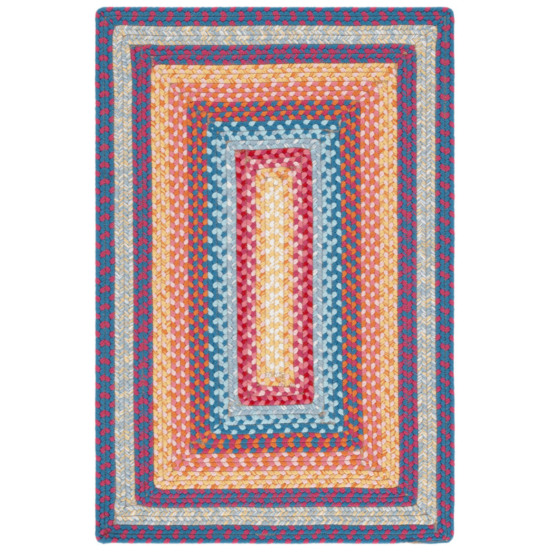 Ceaira Hand Woven Performance Machine Washable Performance Striped Indoor/Outdoor Area Rug, Rectangle 2' x 3'