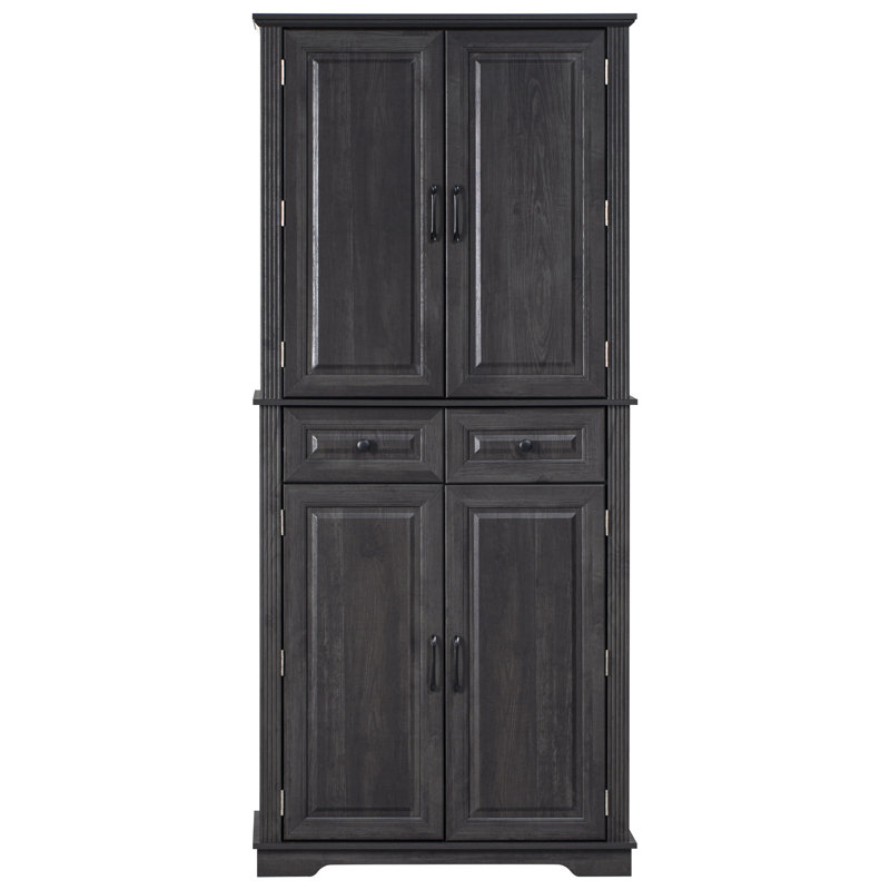 Armoire de salle de bain autoportante, Noir
