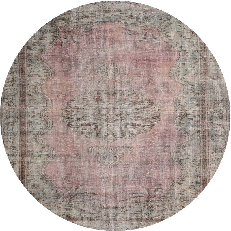 Tapis 100% traditionnel lavable à la machine 2133, Rond 8 pi
