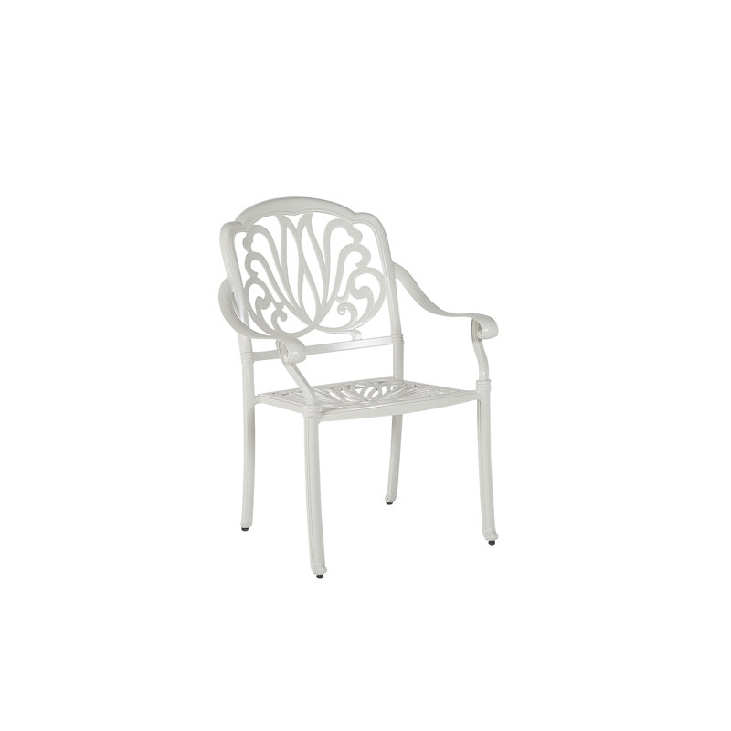 Helland Patio Dining Side Chair with Cushion, White