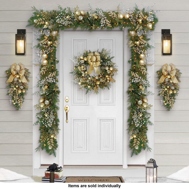 Guirlande décorative dorée à piles 6 pi x 10 po